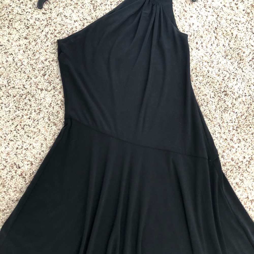 Ralph Lauren one-shoulder Black dress
